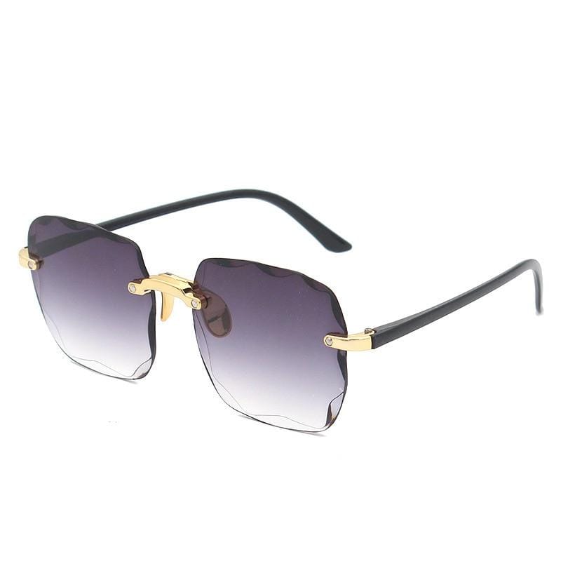 Stylish Women's Square Frameless Sunglasses UV400 Protection - Perfect for Driving, Beach & Outdoor Activities
