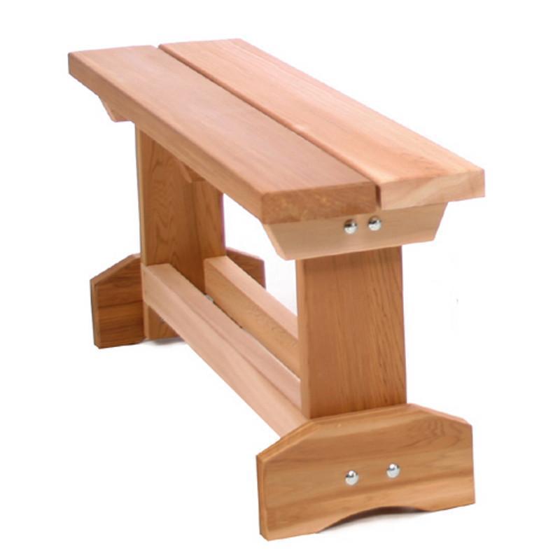3 Foot Cedar Market Bench - Rustic Wooden Bench for Indoor & Outdoor Use - Perfect for Entryway, Garden, or Patio Decor