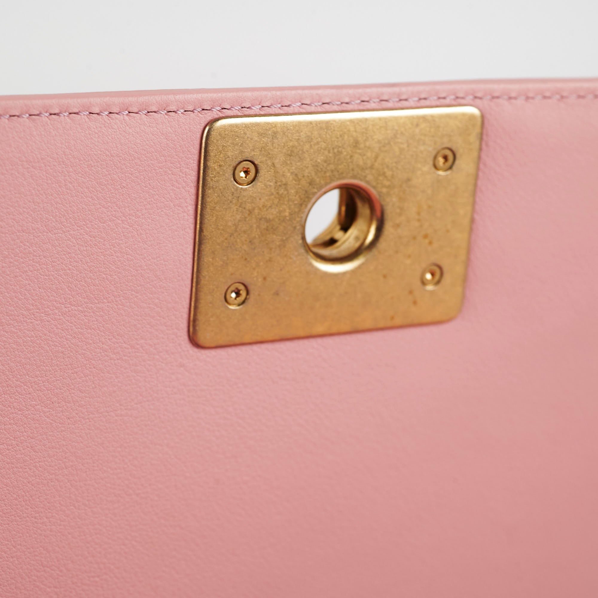 Chanel Old Medium Boy Bag in Pink Lambskin Leather - Luxury Crossbody Bag for Women, Perfect for Date Night & Special Occasions