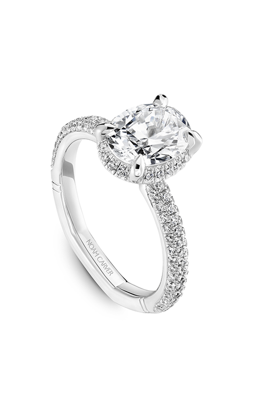 Noam Carver Atelier A041 02A Engagement Ring - 14K Gold Solitaire Diamond Ring for Women, Perfect for Proposals, Anniversaries & Special Occasions