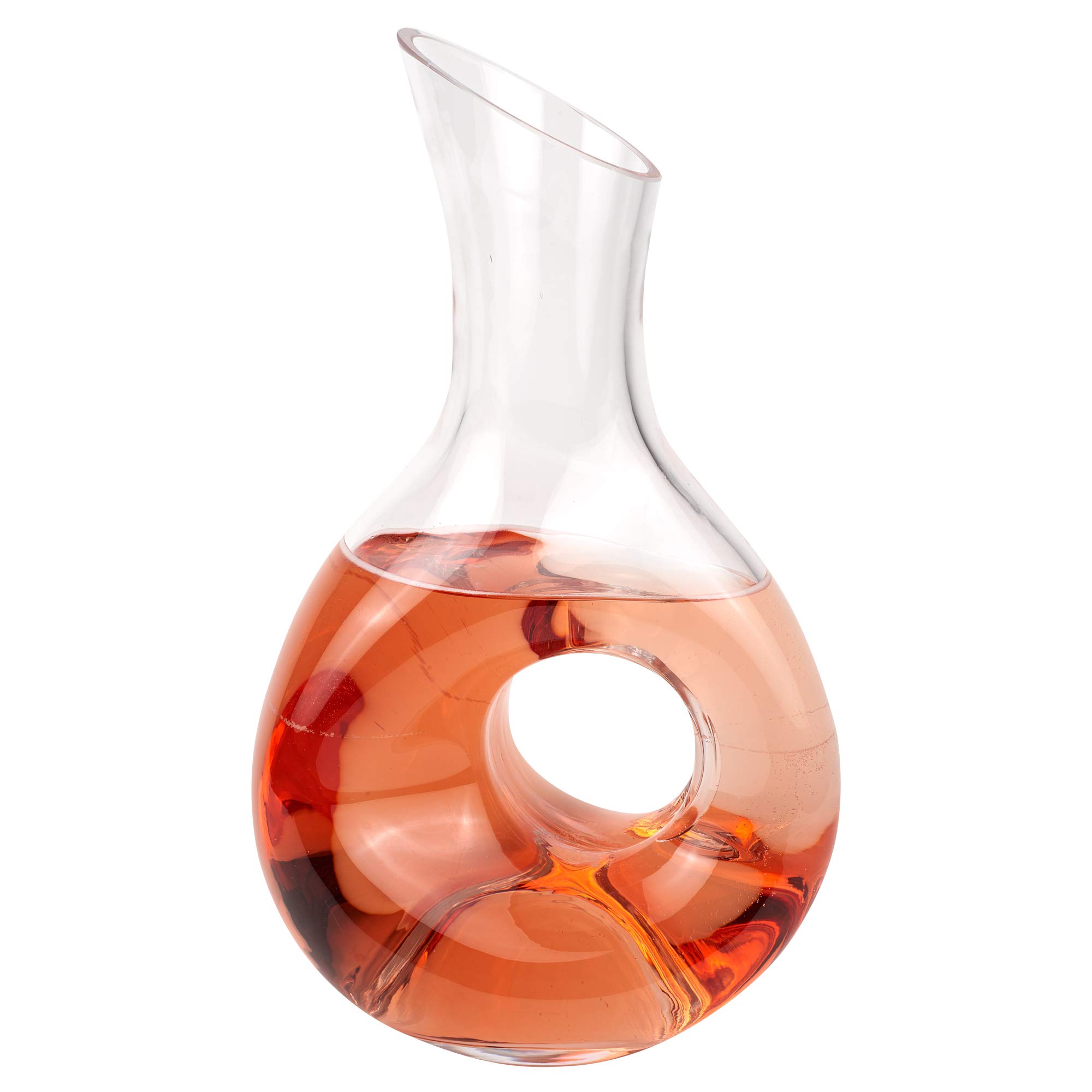 Badash Eternity Crystal Wine Carafe - 36 oz Lead-Free European Hand-Blown Glass Decanter for Wine, Water & Juice | Elegant Home Bar Accessory for Dinner Parties & Gift Giving