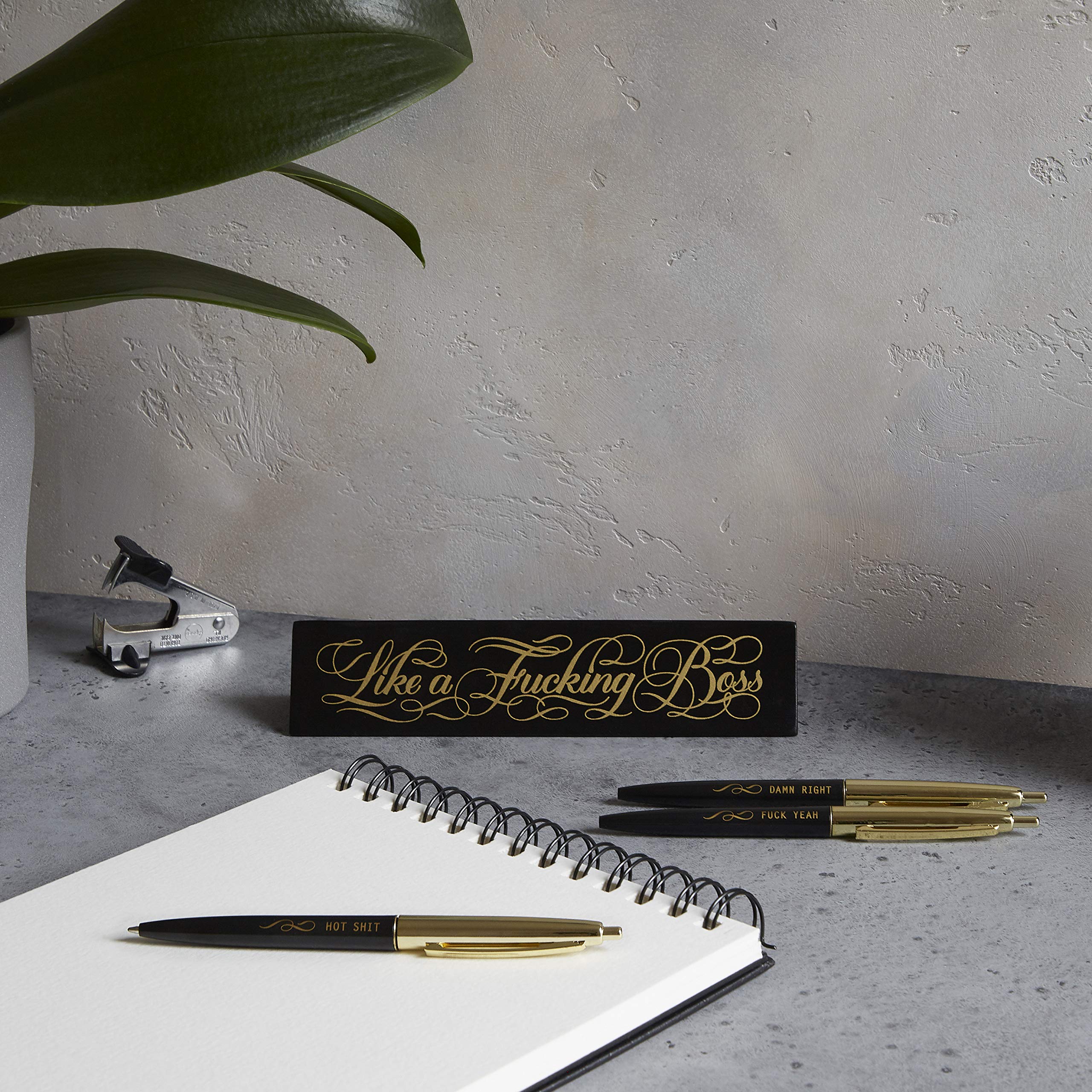 Boss Desk Sign - Motivational Office Decor for Work & Success