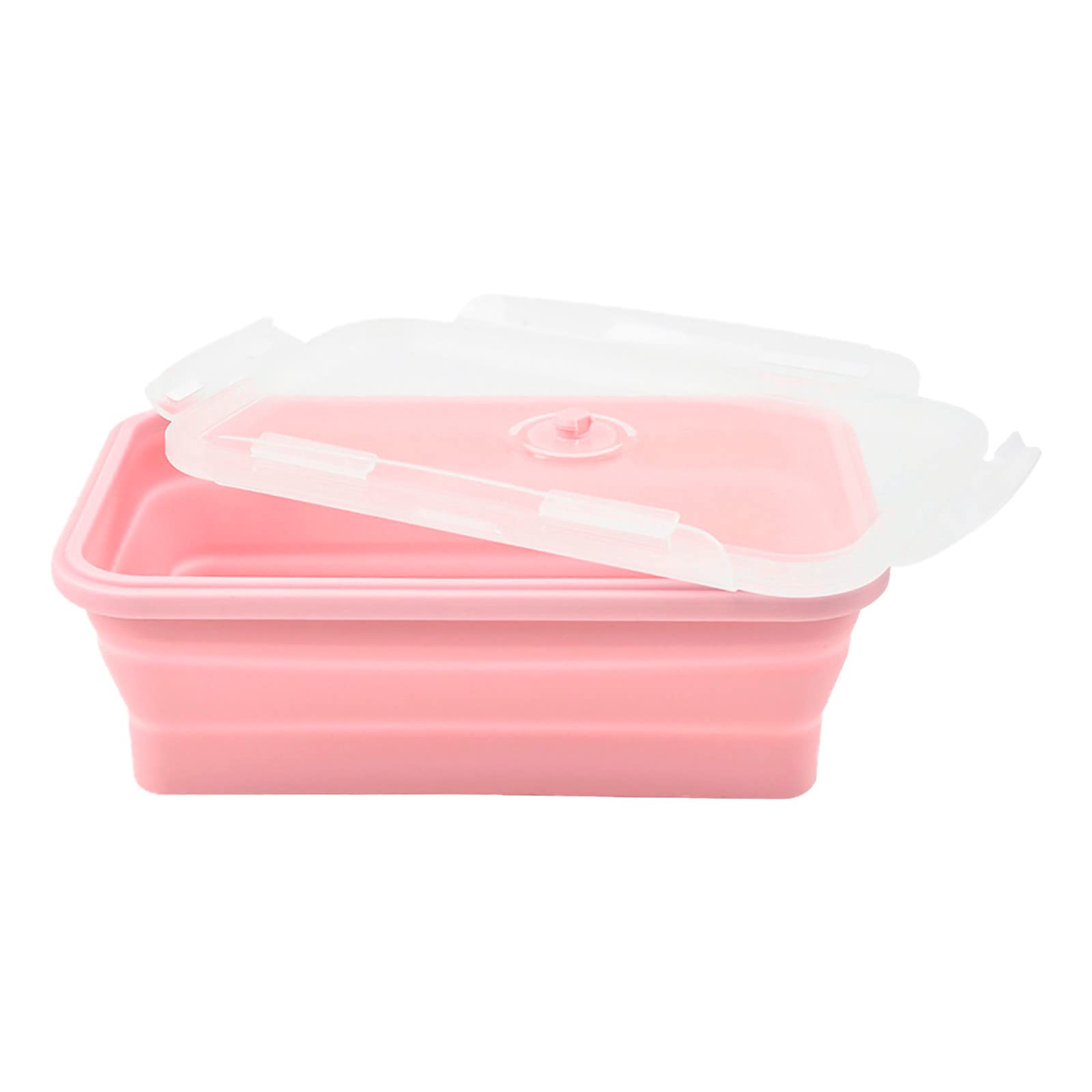 Foldable Silicone Lunch Box - BPA-Free, Microwave & Dishwasher Safe, Portable Food Container for Work, School & Travel - Ideal for Meal Prep, Office Lunch & Picnics
