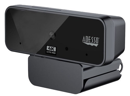 Adesso CyberTrack H6 4K Ultra HD USB Webcam with Privacy Shutter Cover - High Resolution Web Camera for Video Conferencing, Streaming & Online Classes - Perfect for Zoom, Teams, Skype & Remote Work