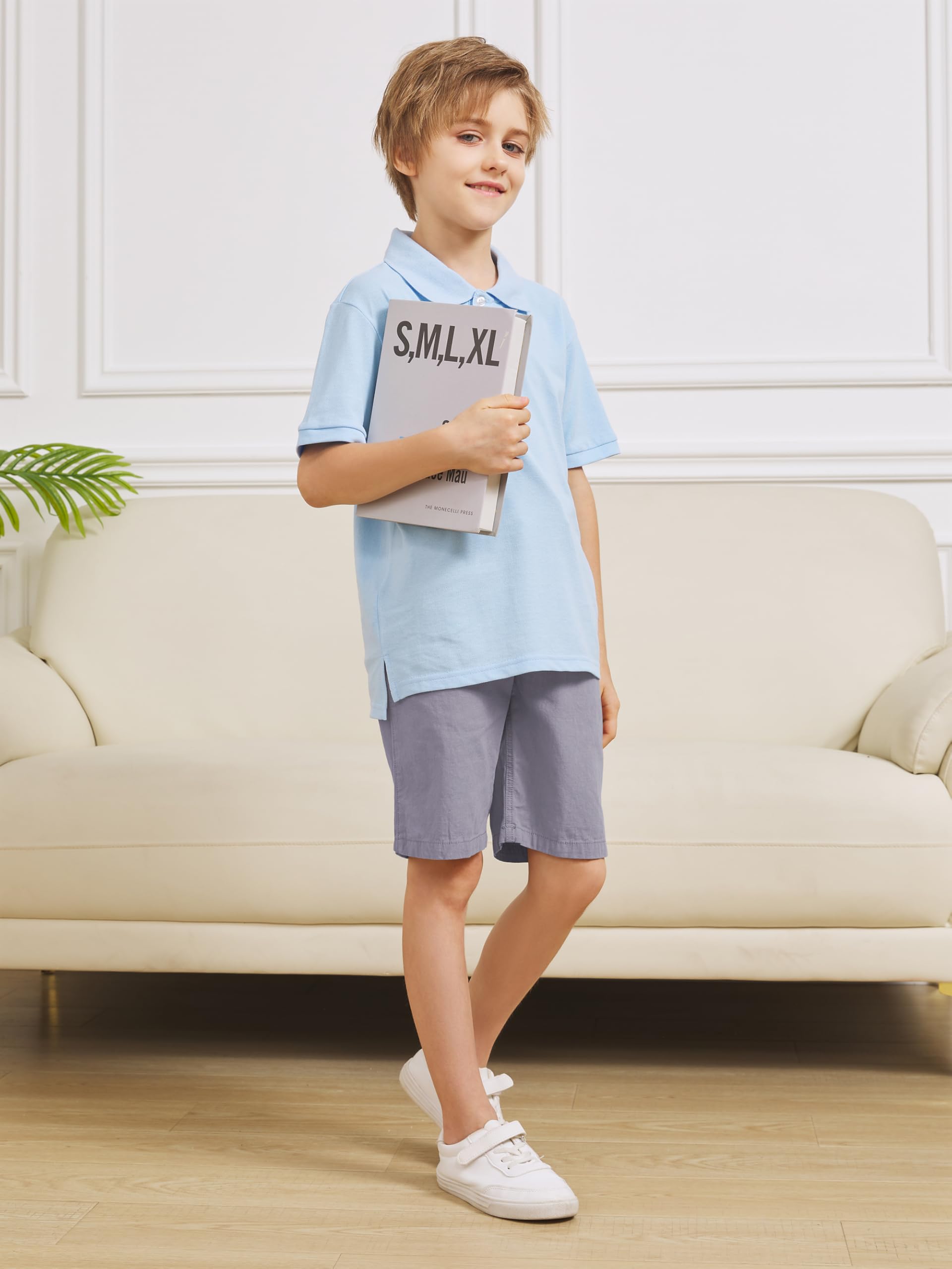 OHD 3 Pack Boys School Uniform Shorts - Comfortable Jogger Shorts for Kids | Perfect for School, Play & Everyday Wear
