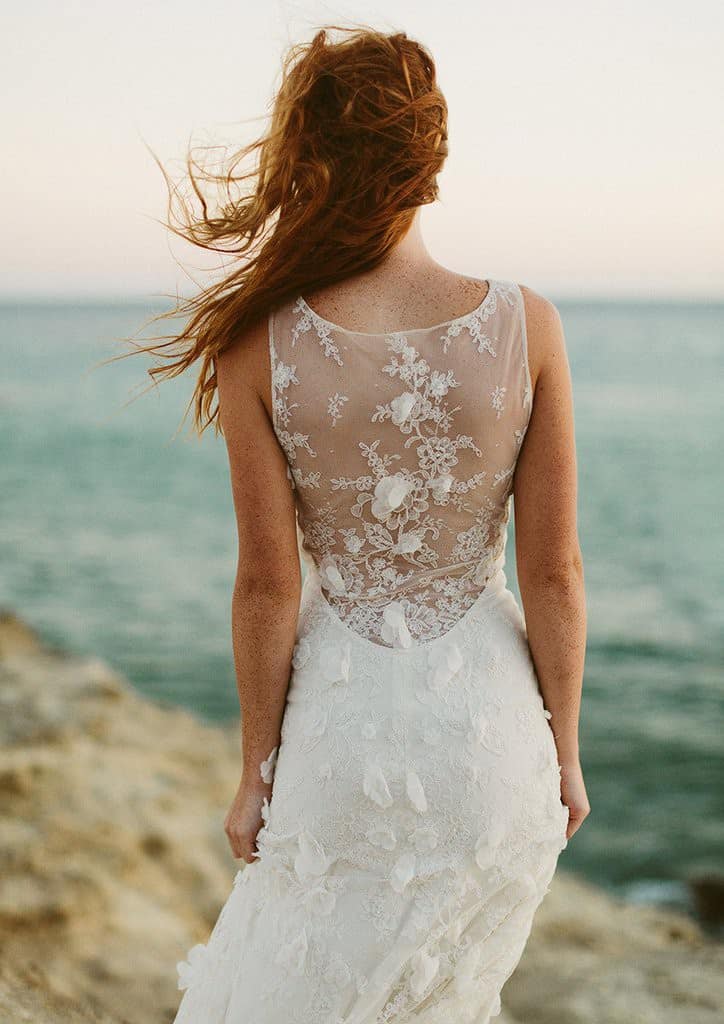Claire Pettibone Magnolia Wedding Gown - Lace Bridal Dress for Romantic Garden & Beach Ceremonies