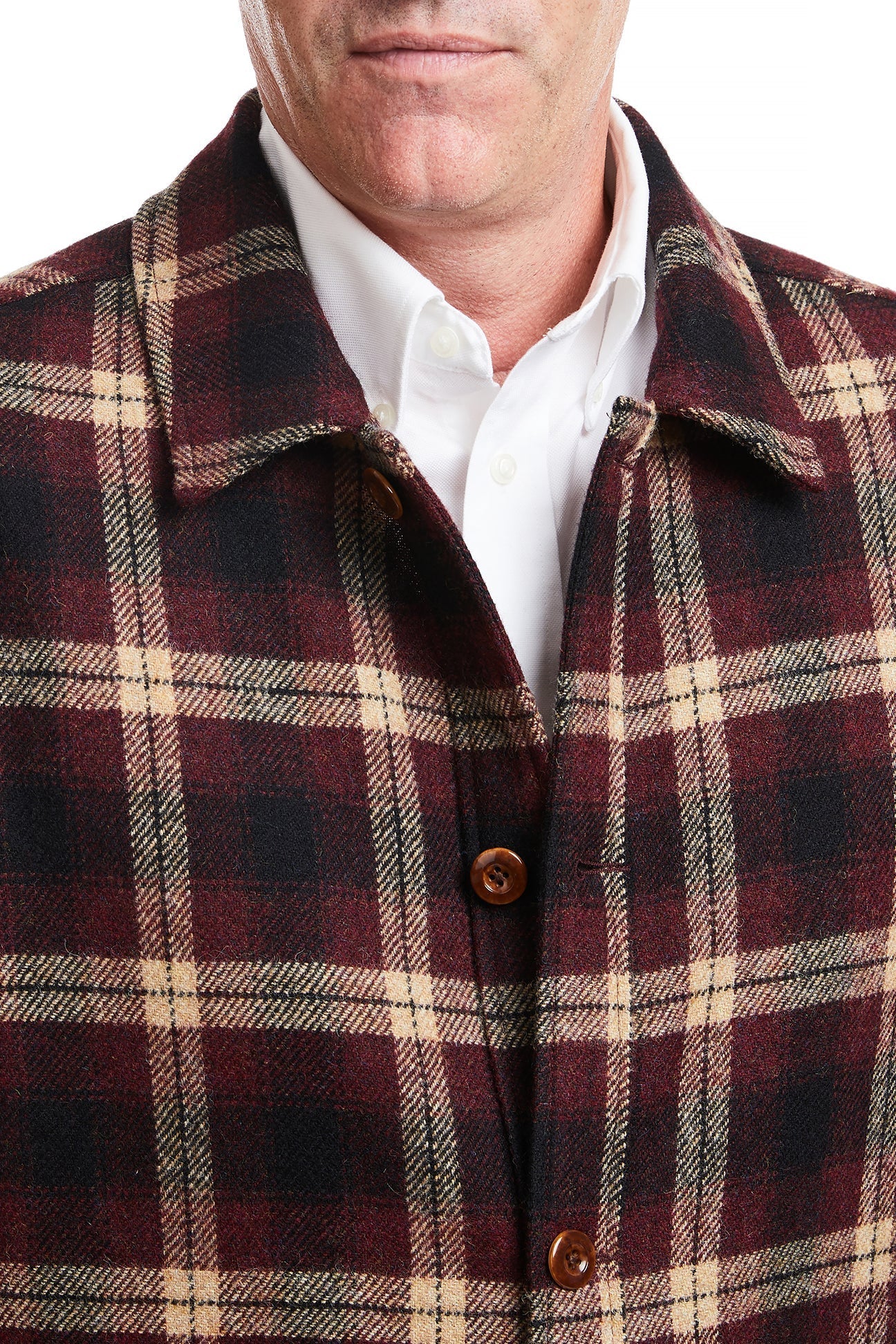Premium Tweedbank Milled Wool Jacket - Red & Tan Plaid Checkered Coat for Men | Warm Winter Outerwear for Office, Hunting & Outdoor Activities