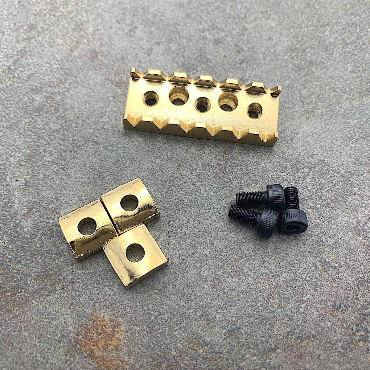 Gotoh Floyd Rose Locking Nut Gold - Top Mount Guitar Bridge Replacement Part for Electric Guitar - Perfect for Metal, Rock & Shredding Performances