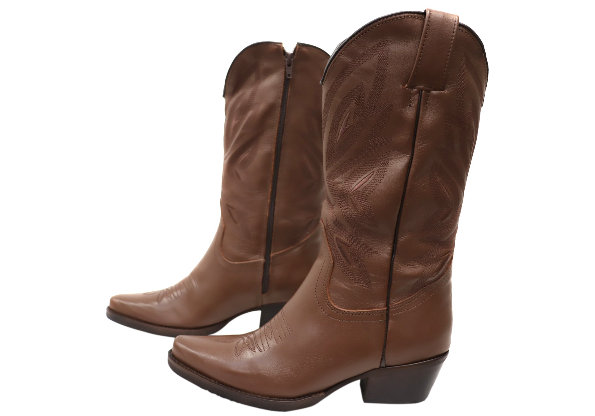 D Milton Delilah Women's Comfortable Leather Western Cowboy Boots - Stylish Ankle Boots for Country Dancing, Rodeo & Casual Wear