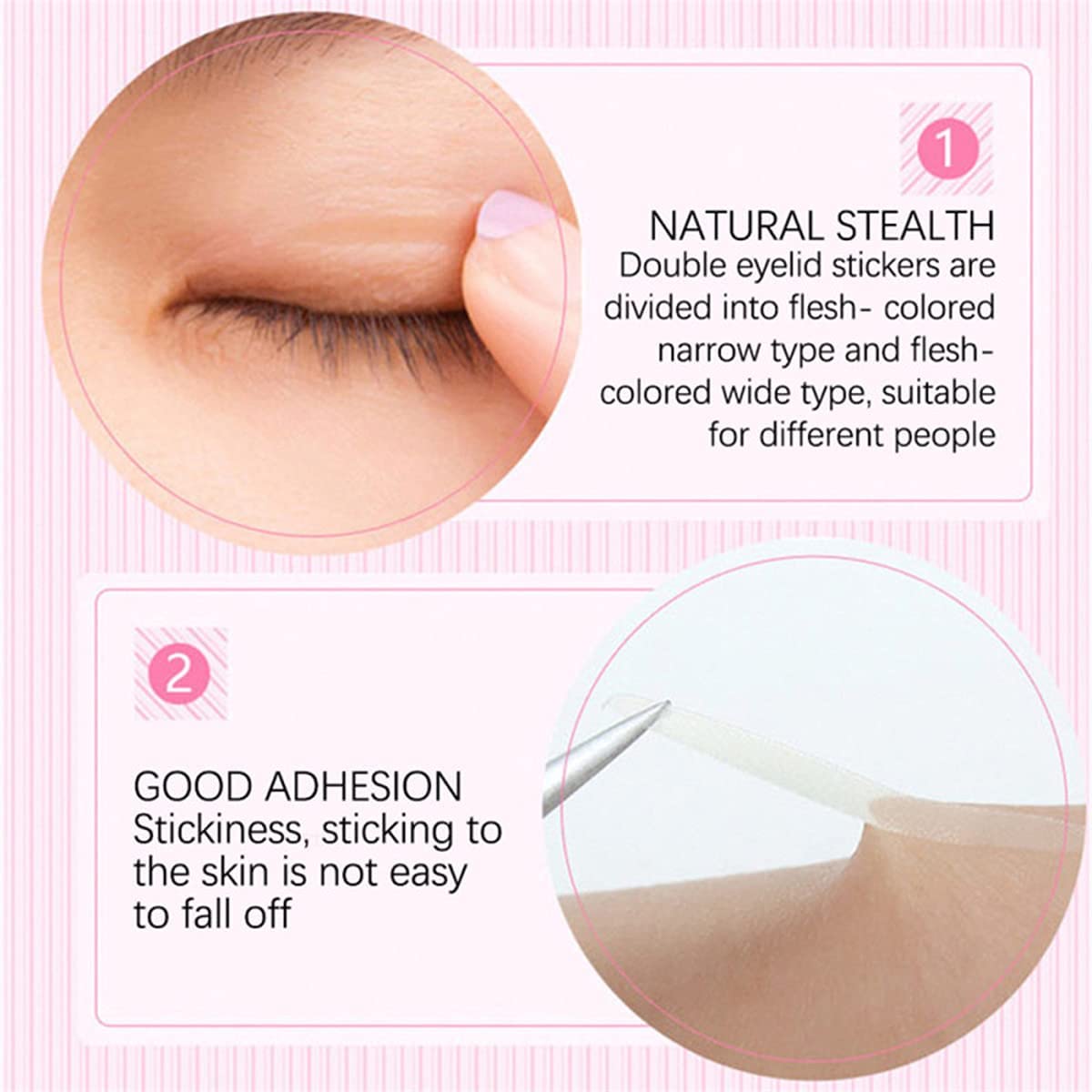 Elegious Invisible Eyelid Tape - 300 Pairs for Natural Double Eyelids | Makeup & Beauty Essential