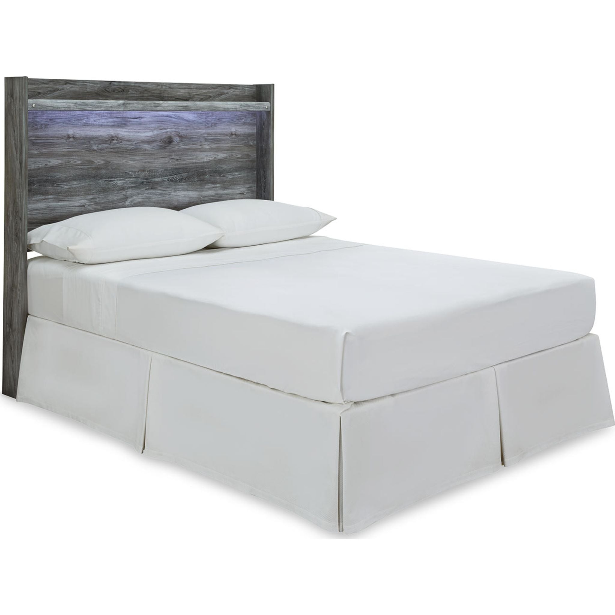 Baystorm Full Panel Headboard - Queen Size Upholstered Bed Headboard in Gray - Perfect for Master Bedroom, Guest Room & Apartment Decor