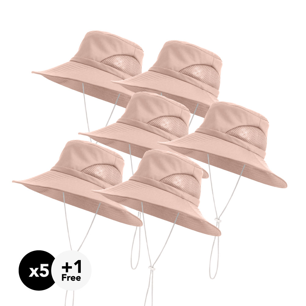 6-Pack Waterproof Sun Hat with Satin Lining - UV Protection Wide Brim Beach Hat for Women, Outdoor Activities & Summer Vacations
