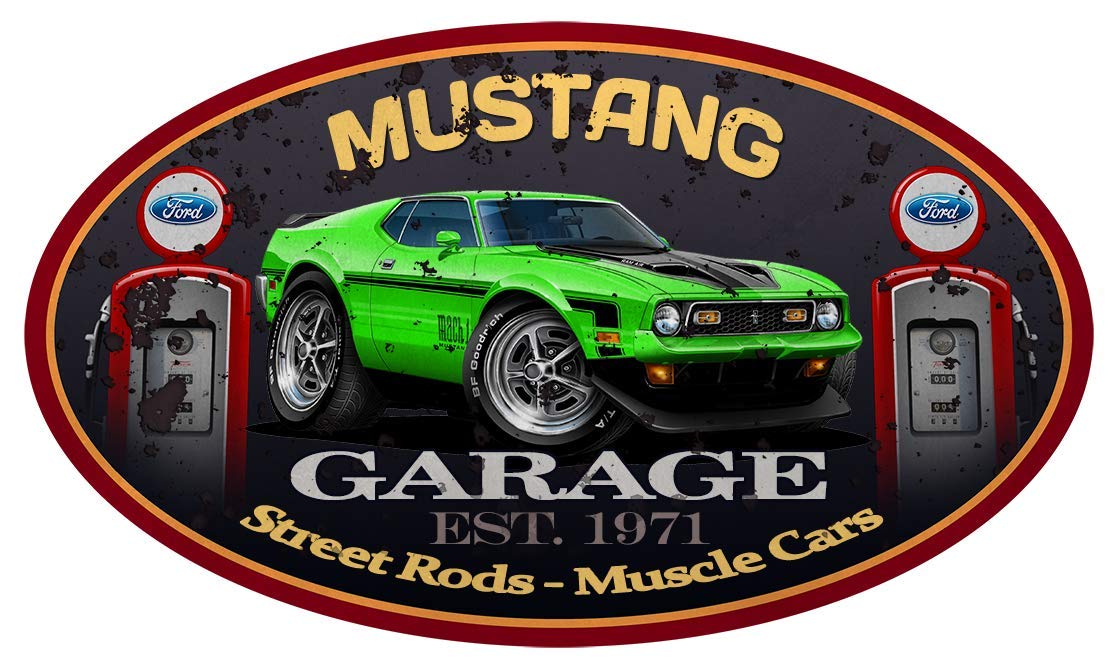 Vintage Ford Mach 1 Mustang Wall Decal (24