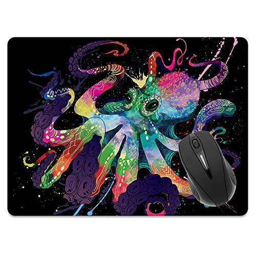 Colorful Octopus Black