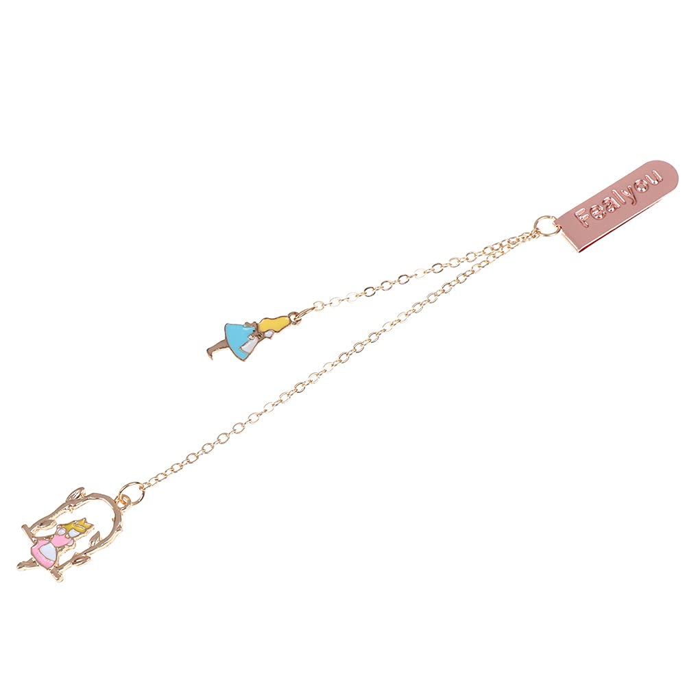 Cute Rabbit Bookmark - Creative Animal Pendant Book Marker with Metal Clock Design - Perfect Gift for Book Lovers, Students & Office Workers - Ideal for Reading, Studying & Organizing Books (Kids & Adults)