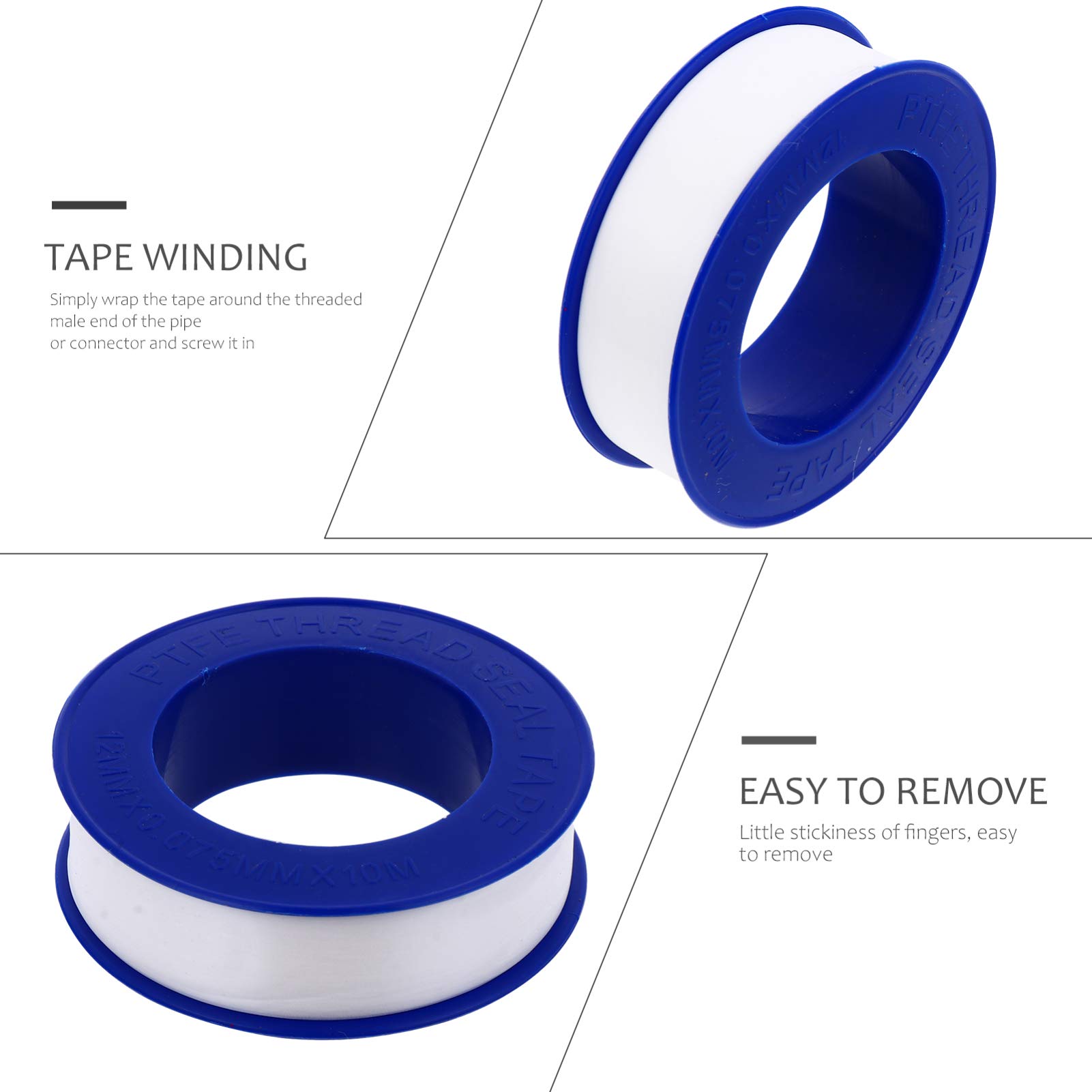 Baluue 30 Pcs PTFE Thread Seal Tape - High Temperature Resistant Waterproof Plumber's Tape for Pipe Leak Repair, Plumbing, DIY Projects | Perfect for Sealing Pipe Threads, Fixing Leaks, and Waterproofing Joints