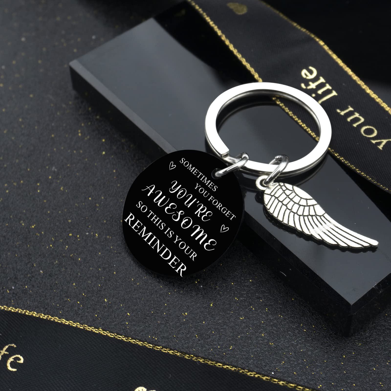 Inspirational Keychain Gifts for Kids, Teens, Men & Women - Perfect Stocking Stuffer for Christmas, Birthday, Friendship Day - Motivational Gift for BFF, Him, Her, Friends & Family - Ideal for Everyday Carry, Backpack Decor & Special Occasions