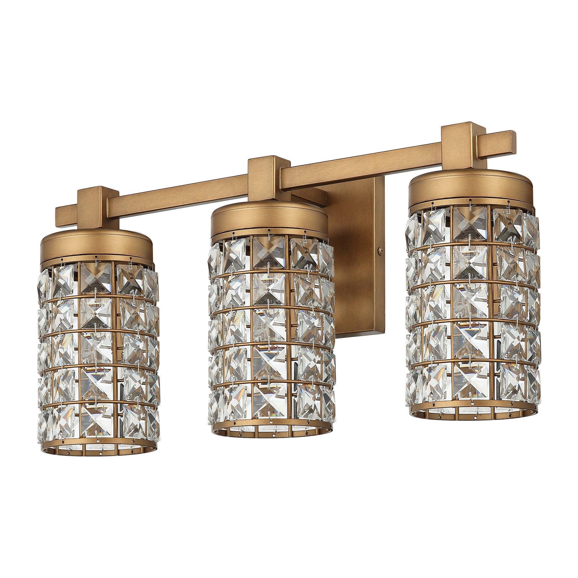 3-Light Modern Gold Wall Sconce - Elegant Lighting for Living Room, Bedroom, or Hallway