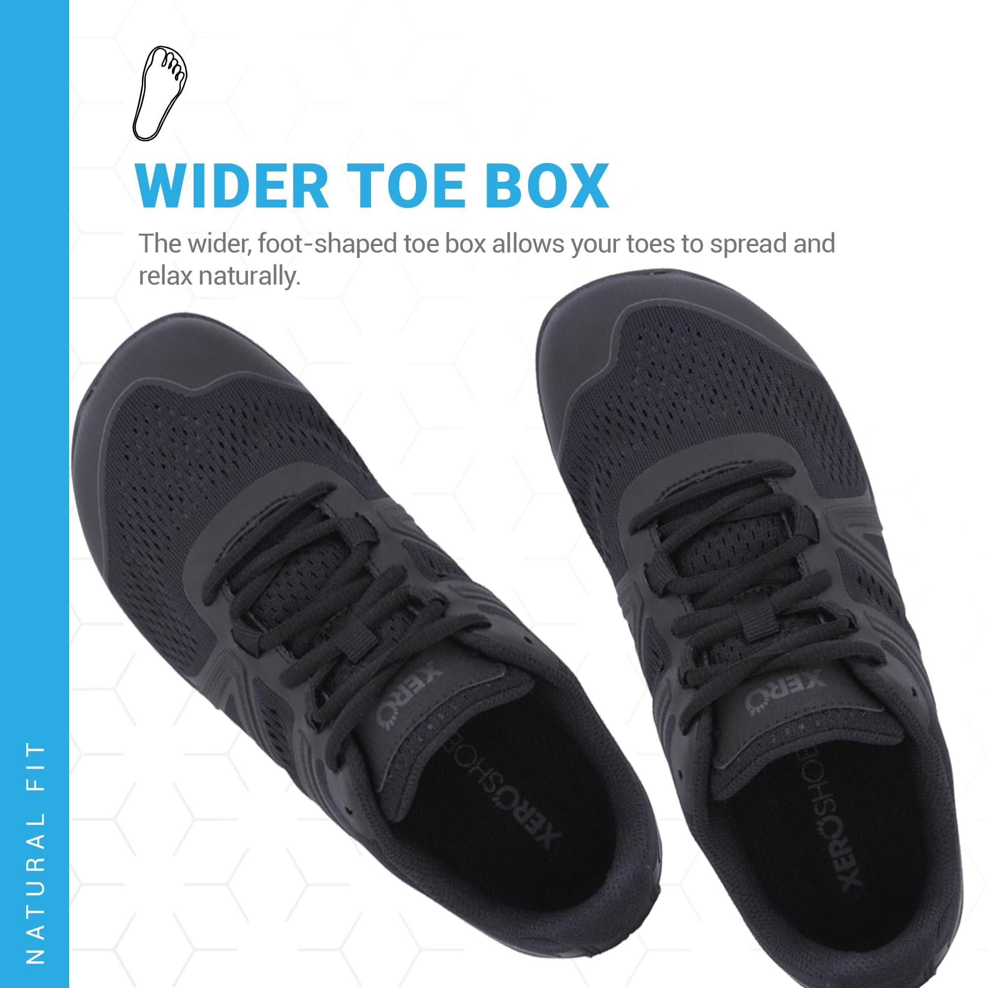 Xero Shoes Men's HFS II Barefoot Running Shoes - Lightweight & Flexible for Natural Movement - Perfect for Trail Running, Gym Workouts & Everyday Wear