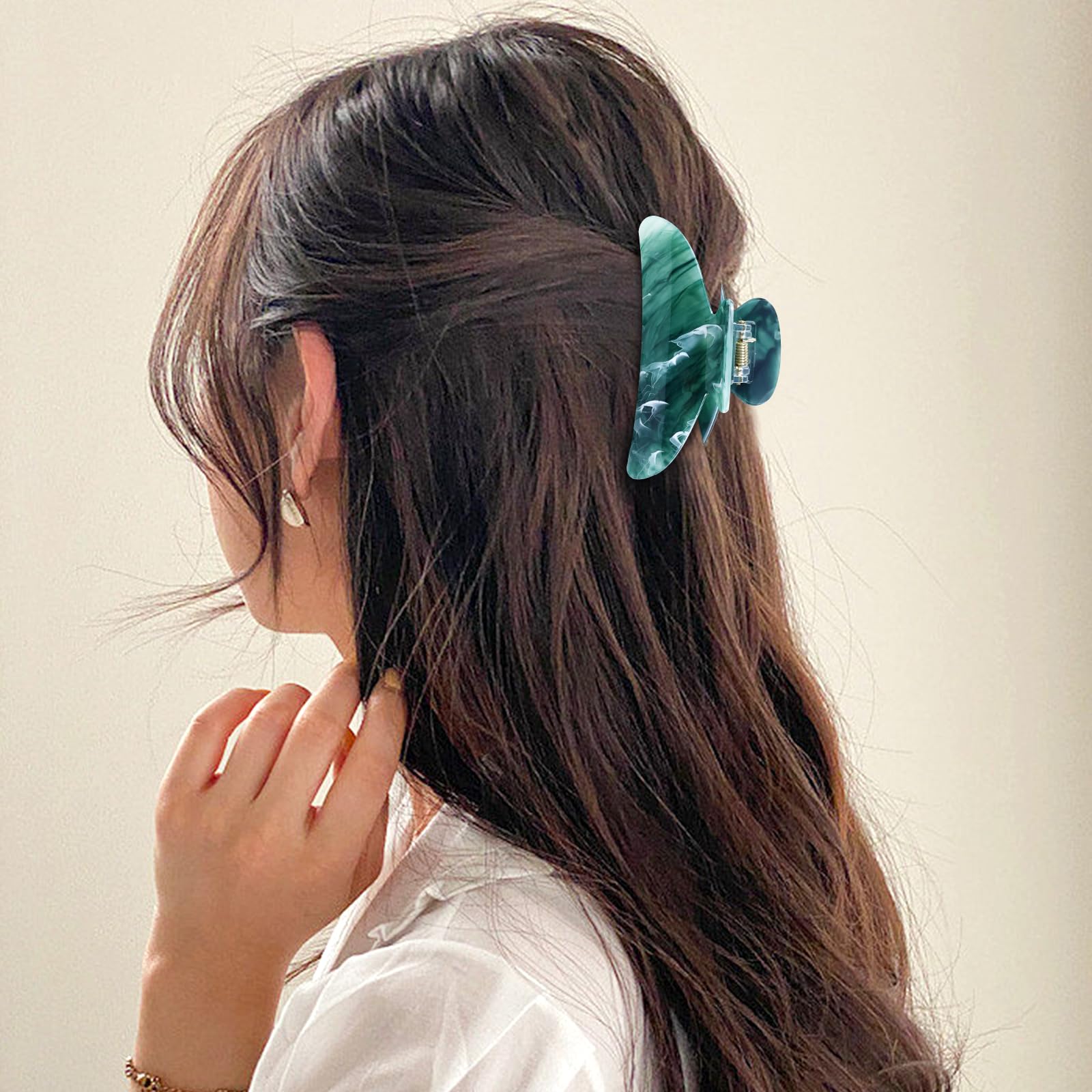 6 Pack Butterfly Octopus Plastic Hair Claw Clips - Jaw Barrettes Hair Grips for Women & Girls - Thin & Thick Hair Accessories - Perfect for Buns, Chignons & Updos - Great for School, Work & Parties