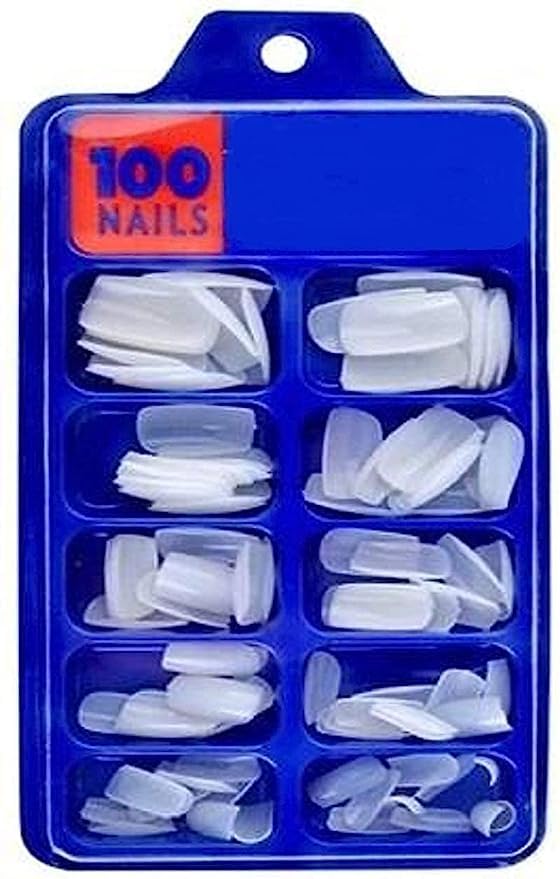 LANELLIE 100PCS Acrylic Fake Nails Kit with Nail Glue - Reusable Artificial Nails Set for Women, Salon Quality Press on Nails - Perfect for Parties, Weddings, Daily Wear & Nail Art