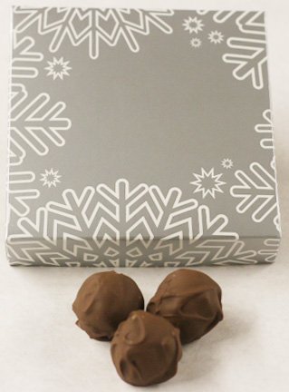 Scott's Cakes Milk Chocolate Covered Cotton Candy Truffles - 1 Pound Snowflake Gift Box - Perfect for Holidays, Birthday Gifts & Party Favors