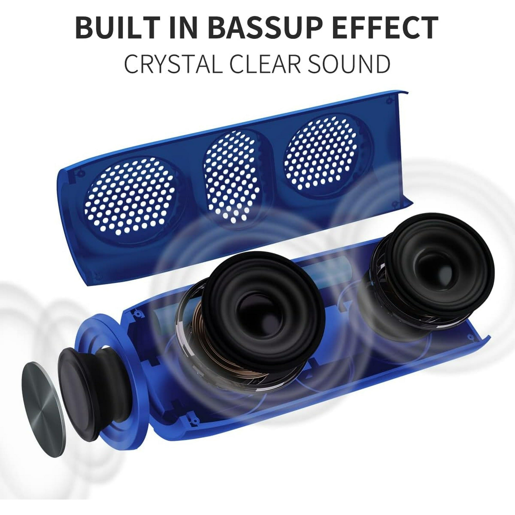 Aursear BL 37 Portable Bluetooth Speaker - Wireless Speaker with Loud Stereo Sound & Deep Bass, IPX5 Waterproof, 24H Playtime - Perfect for Outdoor, Pool Party, Beach, Camping and Travel