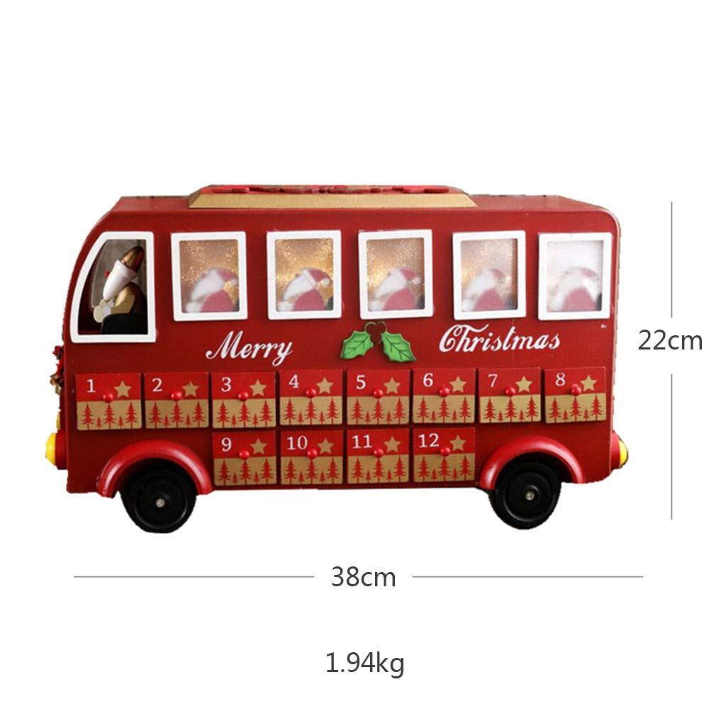 24-Day Christmas Wooden Advent Calendar with Drawers - Holiday Countdown Calendar for Kids, Xmas Decor & Candy Storage Box | Perfect for Home Decor, Gift Giving & Festive Countdown Celebrations