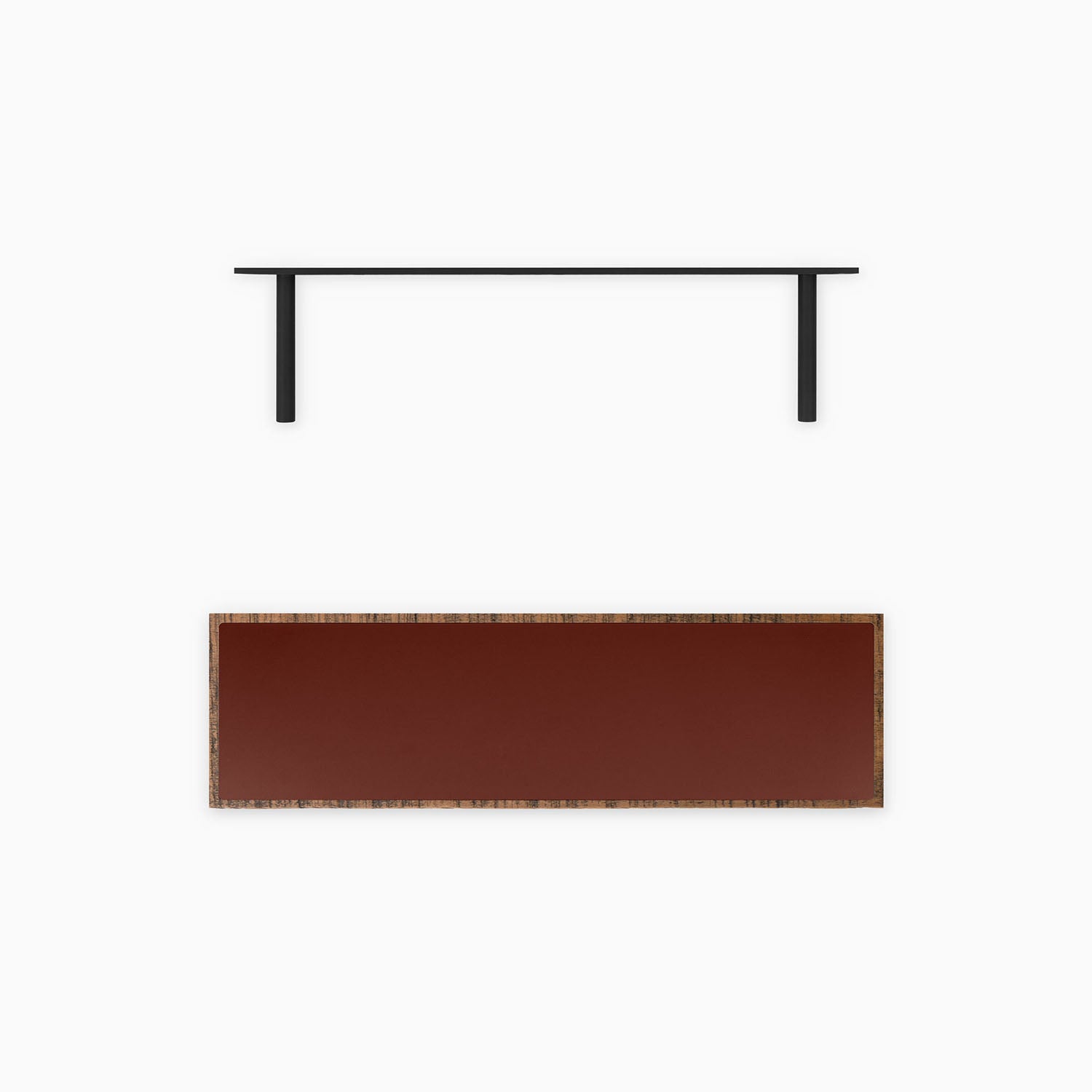 Aksel Inlay Nutmeg Rustic Floating Shelf - Handmade Wood Wall Shelf for Living Room, Kitchen, Bathroom & Office Decor