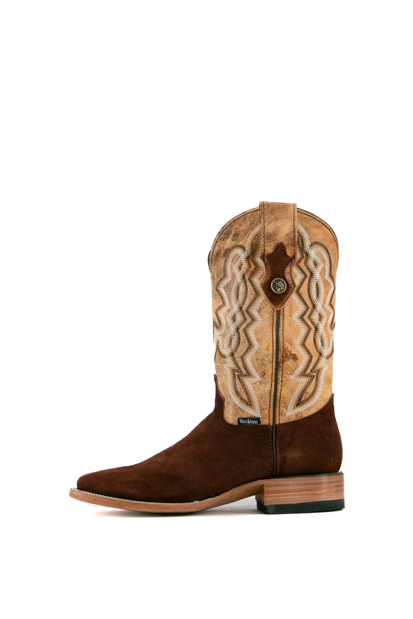 Luke Suede Square Toe Cowboy Boots for Men - Western Style Leather Boots with Comfortable Cushioning | Perfect for Rodeo, Country Music Festivals & Outdoor Adventures