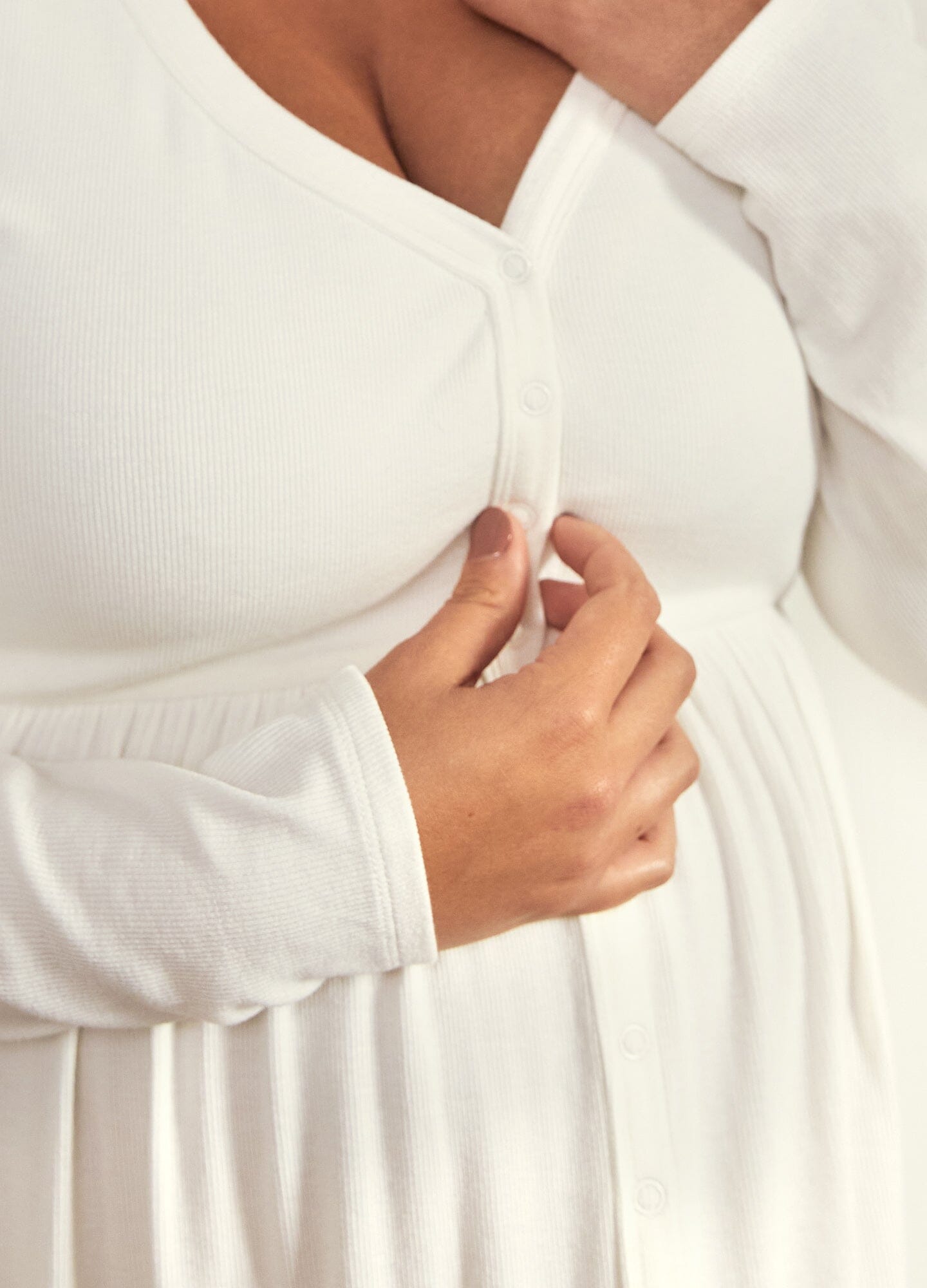Ultra Soft Ribbed Nursing Dress for Breastfeeding Moms - Comfortable Maternity Wear for Nursing, Lounging & Everyday Use