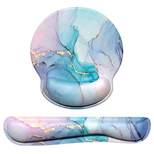 Blue Abstract Ink Marble