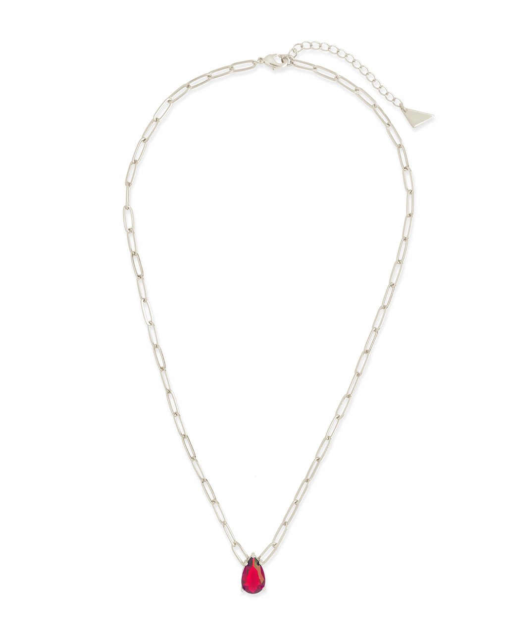 Elegant Paperclip Chain Necklace with Teardrop CZ Pendant - Perfect for Women's Daily Wear, Party & Gift Giving