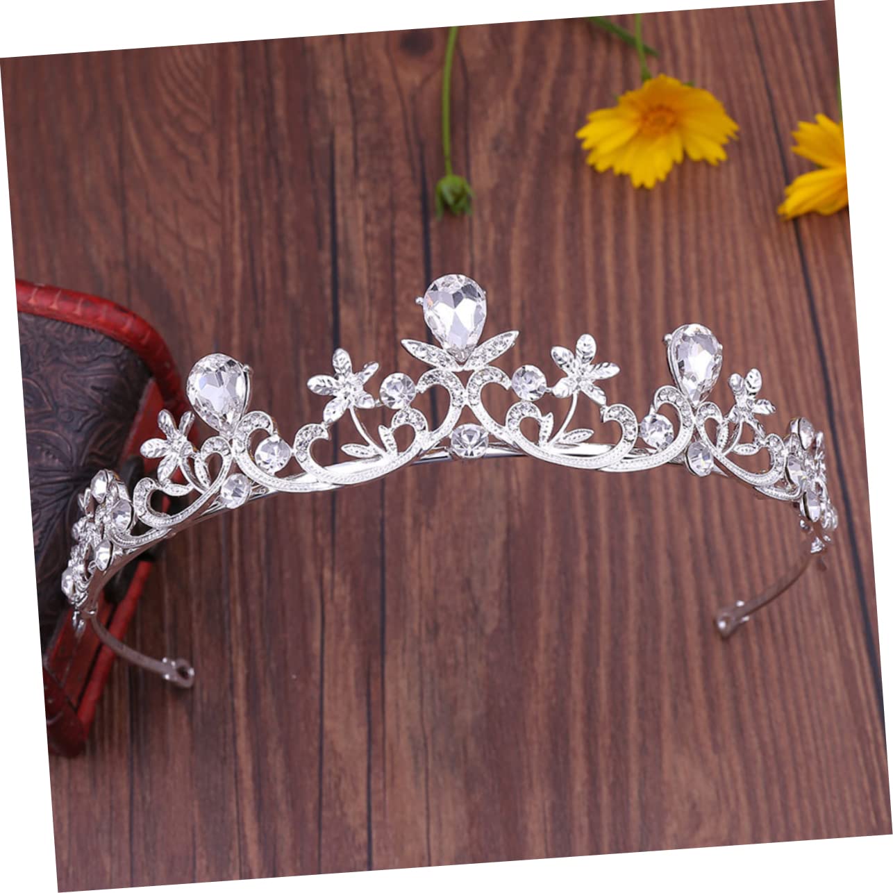 3 Pcs Rhinestone Crown Bridal Tiara Set - Wedding Headpiece, Prom Queen Crystal Tiara & Princess Hair Accessories for Brides, Pageants & Special Events (White, Korean Style) | Perfect for Weddings, Proms, Pageants & Photo Shoots
