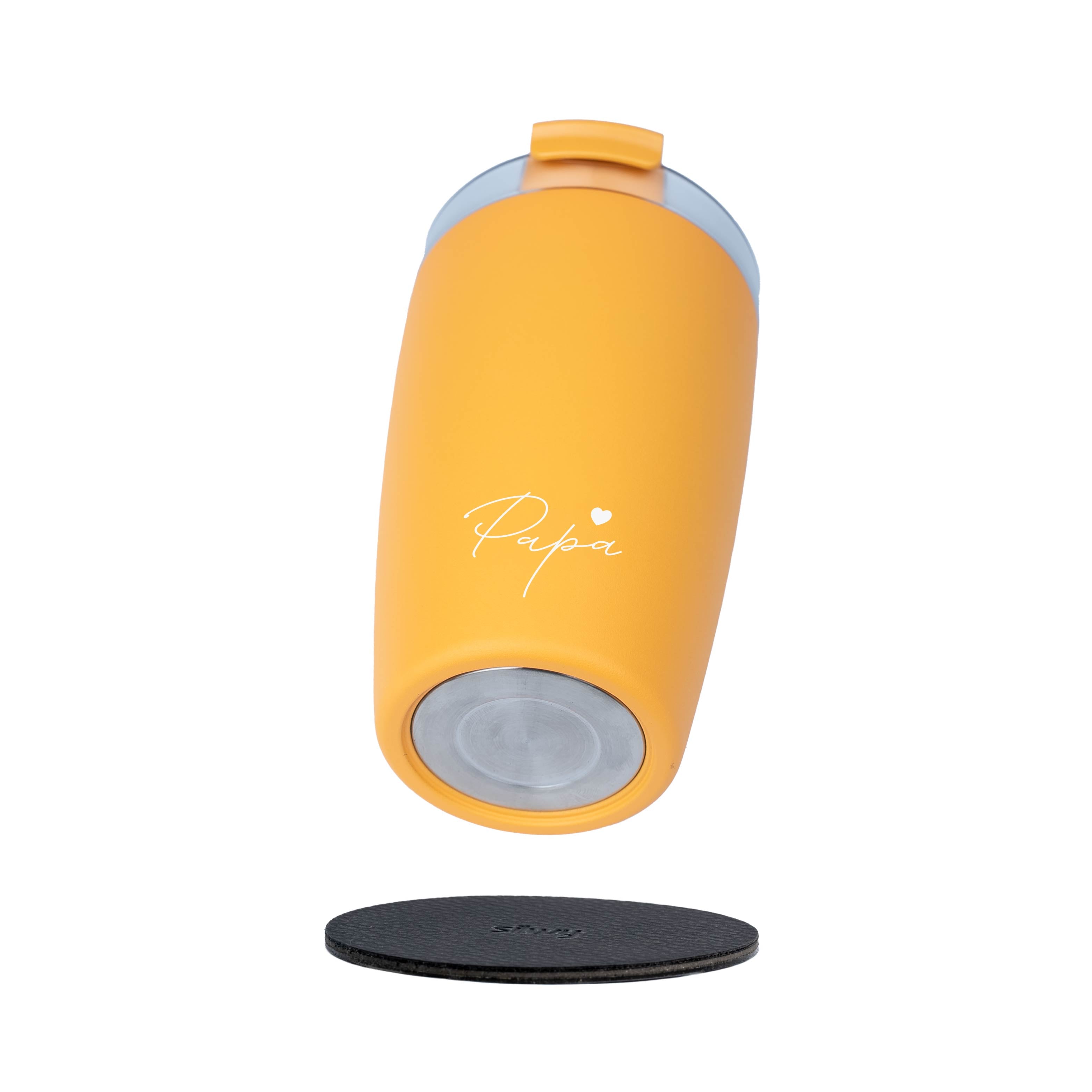 Sunrise Papa Magnetic Travel Mug - Insulated Stainless Steel Thermos for Coffee & Tea - Perfect for Commuting, Camping & Office Use