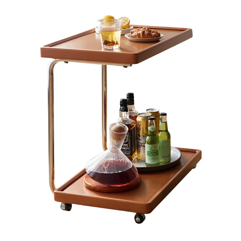 Solid Wood C-Shaped Side Table - Beech, Ash, Oak, Poplar - Modern End Table for Living Room, Bedroom & Office