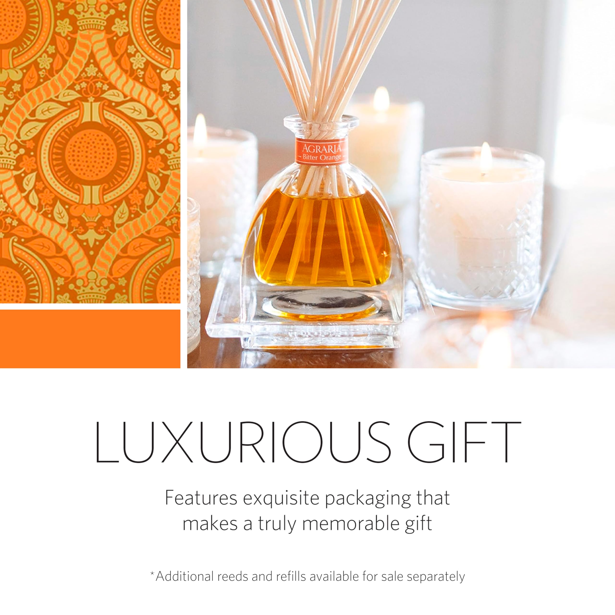 AGRARIA Premium Scented Soy Wax Candles - Long-Lasting Vegan Home Fragrance Candles for Relaxation, Meditation & Romantic Ambiance - Elegant Gift Idea (7oz)
