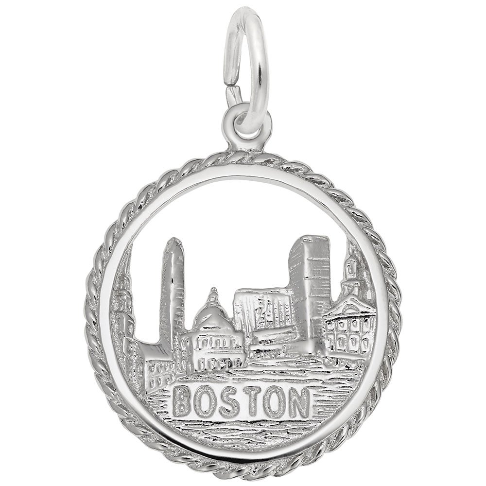 Boston Skyline Charm - Elegant Pendant for Bracelets & Necklaces - Perfect for Travel Lovers & Souvenir Collectors
