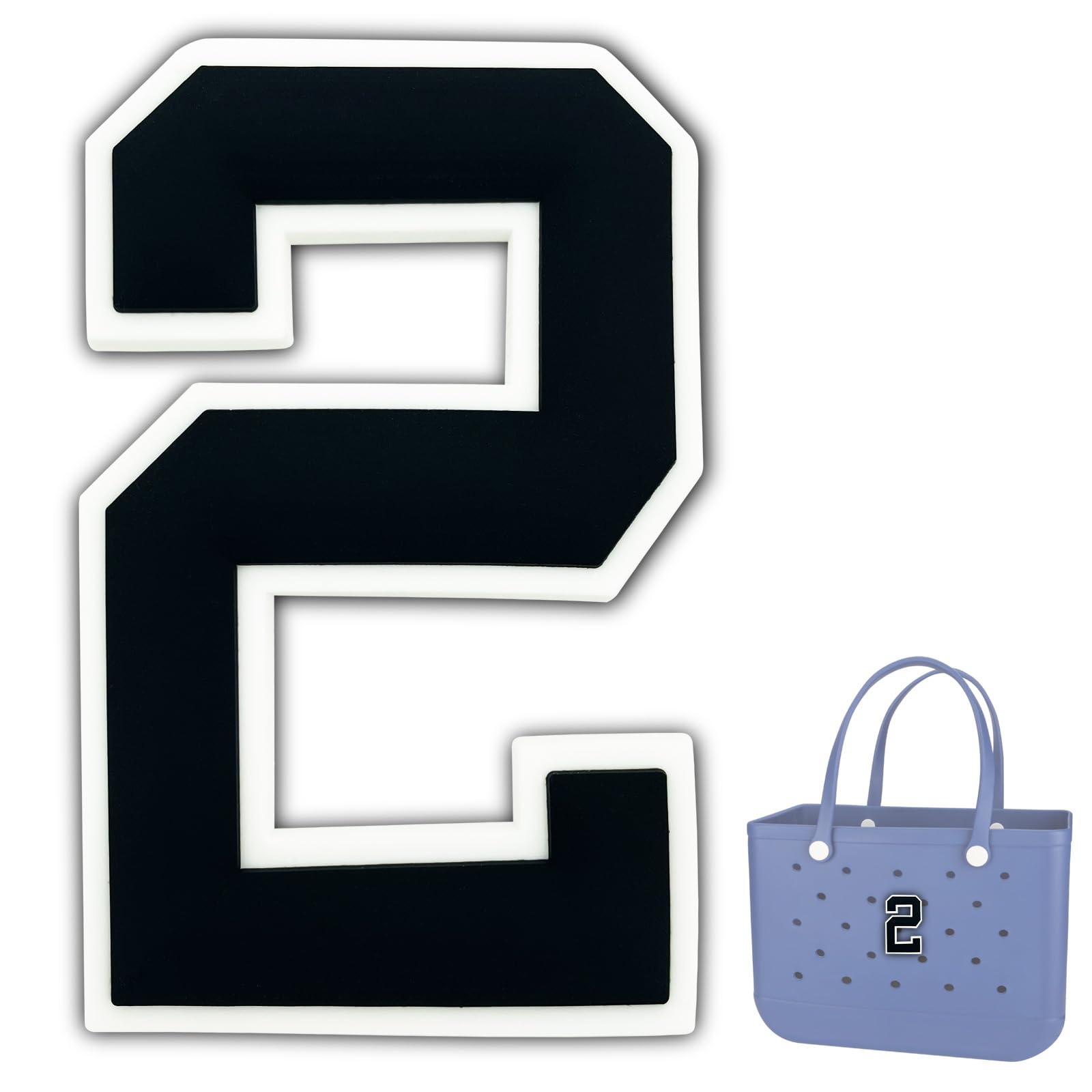 Bogg Bag Charms - Decorative Accessories for Original Bogg Rubber Beach Tote | Number Charms Insert | Perfect for Beach Trips, Pool Parties & Summer Vacations