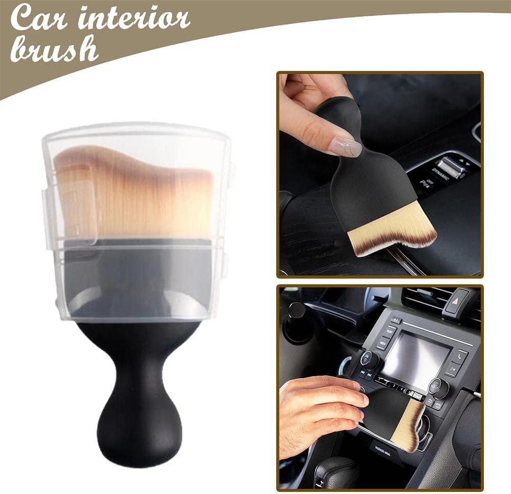 Premium Car Cleaning Brush with Soft Bristles - Dashboard Cleaner & Interior Detailing Tool for Cars, Computers & Keyboards | Perfect for Auto Detailing, Home Office Cleaning & Dust Removal