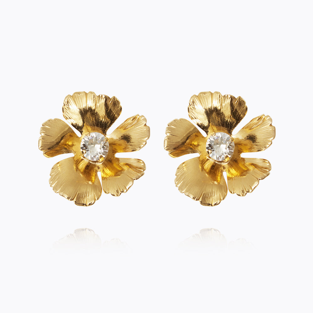 Elegant Anemone Crystal Earrings for Women - Handmade Floral Dangle Earrings for Party, Wedding & Everyday Wear