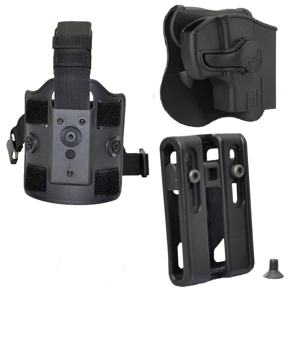 Tactical Scorpion Gear Modular Level II Paddle Holster for Smith & Wesson M&P Compact 9mm & .40 S&W - Perfect for Concealed Carry, Range Training & Duty Use