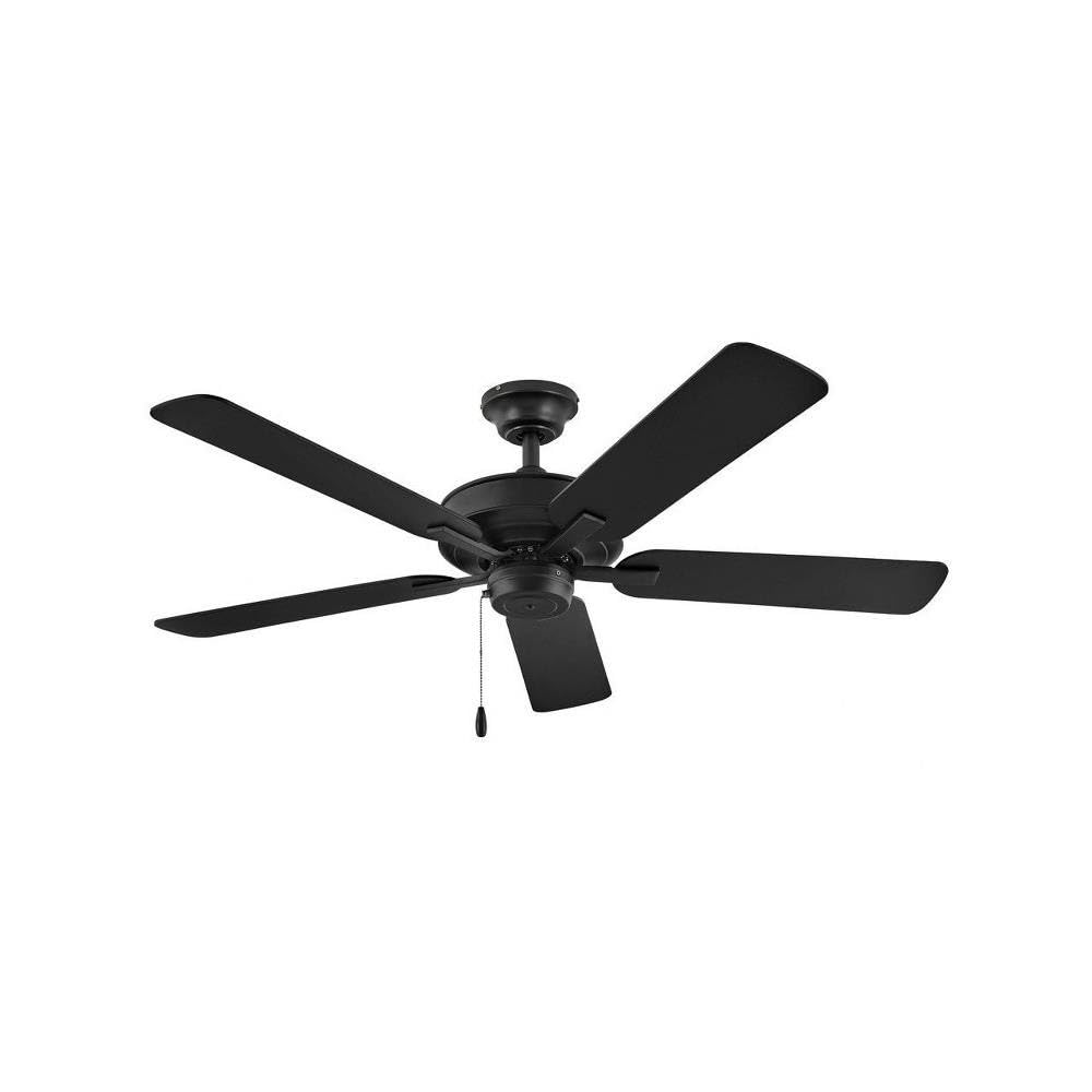 52 Inch 5 Blade Ceiling Fan with Remote Control - Matte Black Finish, Quiet DC Motor, Energy Efficient - Perfect for Living Room, Bedroom, or Outdoor Covered Patio (Model: 81-Bel-4466570)