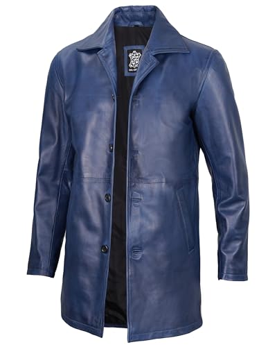 Super - Blue Leather Coat