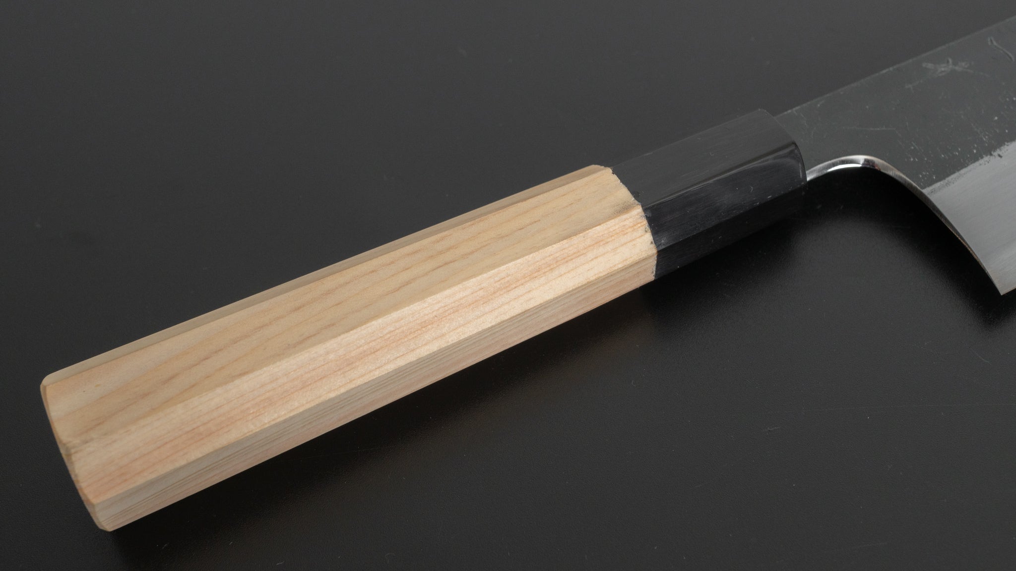 Premium Hitohira Togashi White #2 Steel Kurouchi Bunka Knife with Hinoki Cypress Wood Handle - Japanese Chef Knife for Slicing, Dicing & Precision Cooking