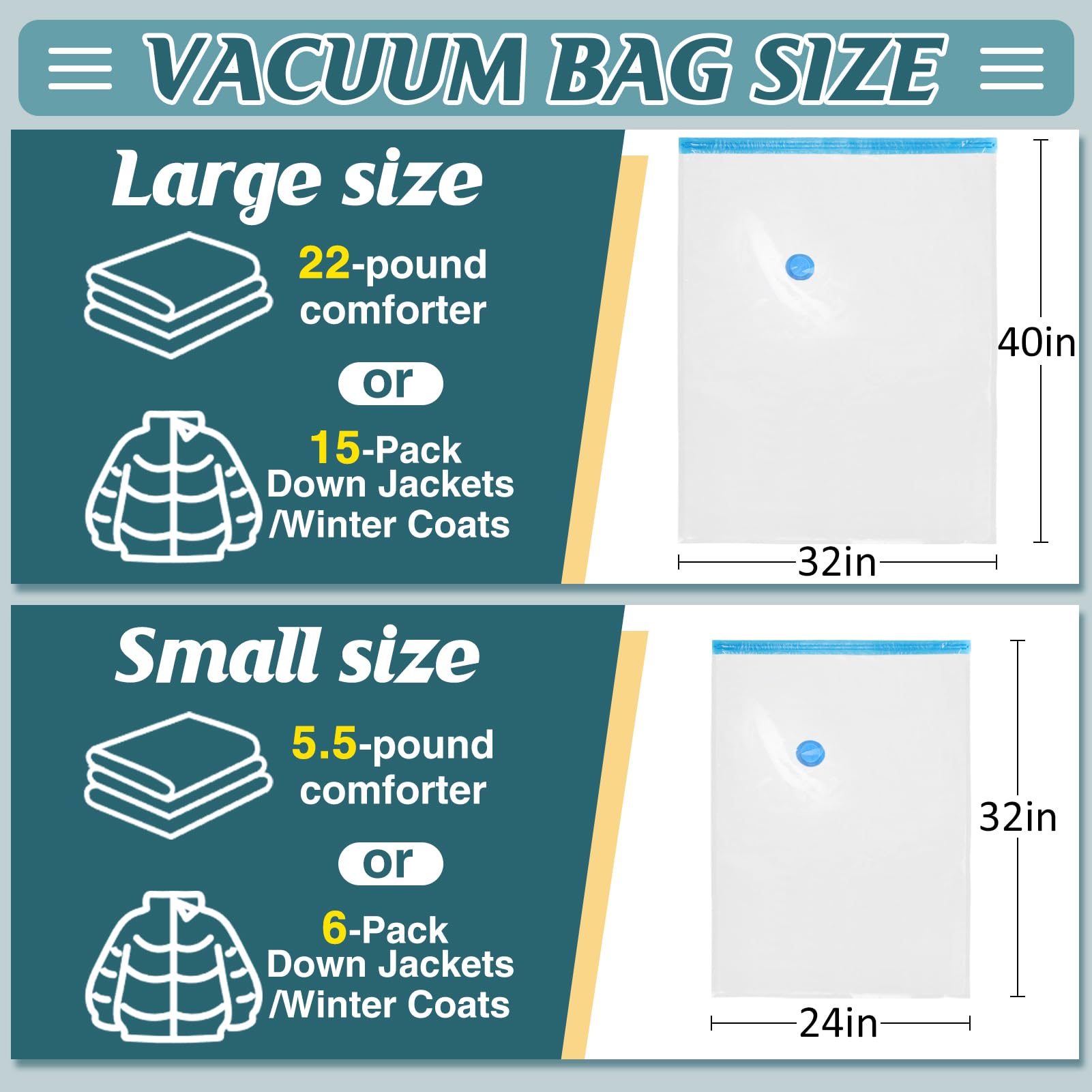 Vacuum Storage Bags with Storage Totes - 6Pcs Large Capacity Space Saver Bags for Clothes, Comforters, Blankets & Pillows | Airtight Compression Seal Organizers | Gray | Perfect for Seasonal Storage & Travel Packing