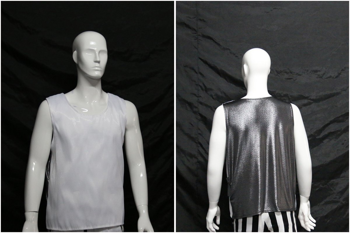 LED Fiber Optic Light Up Tank Top for Men - App Controlled RGB Rave Shirt, Festival & Hip Hop Performance Wear (XL, White) - Perfect for EDM Concerts, Nightclubs and Glow Parties