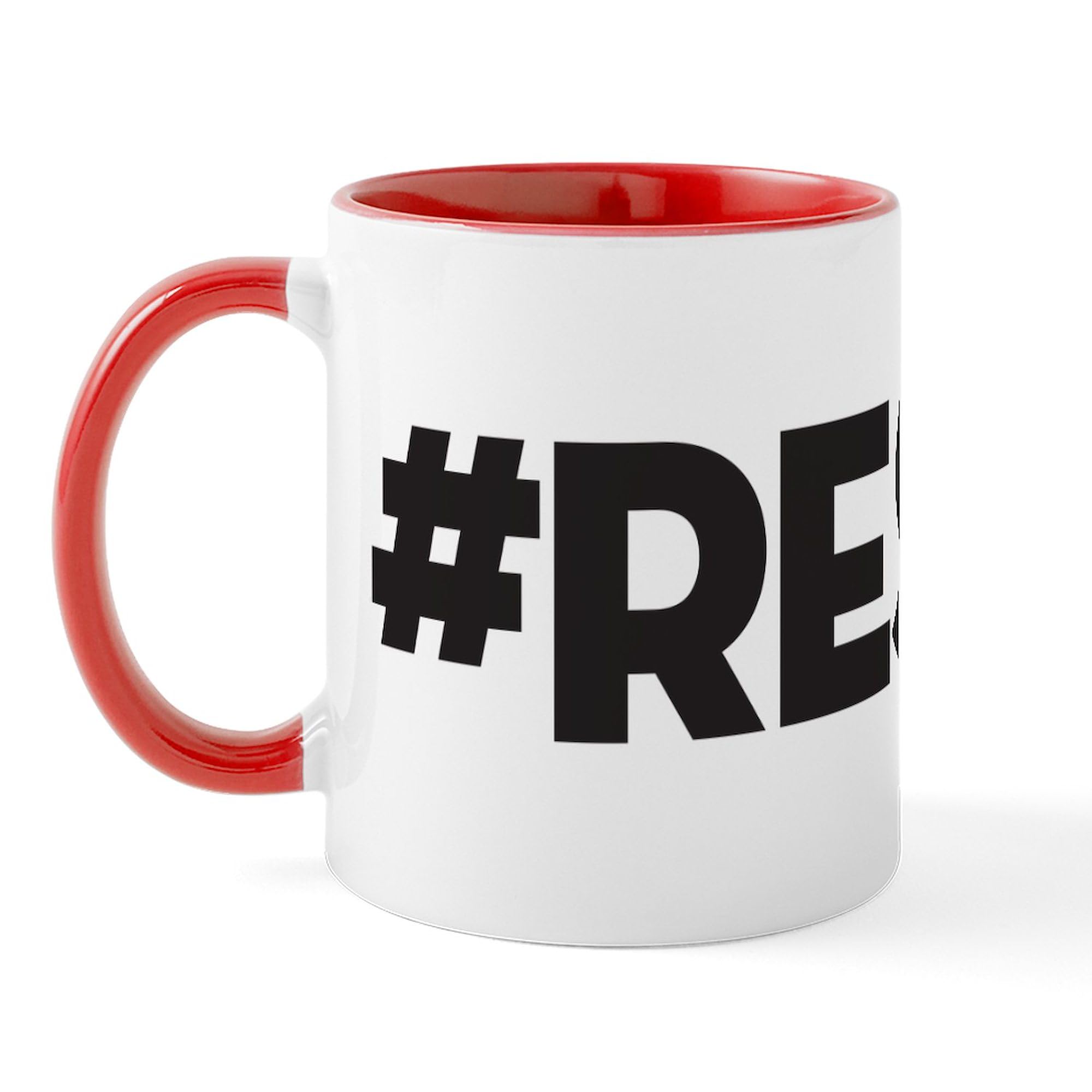 #RESIST 11 oz (325 ml) Ceramic Coffee Mug - White Political Statement Tea Cup with Handle, Perfect for Office, Home & Protest Rallies