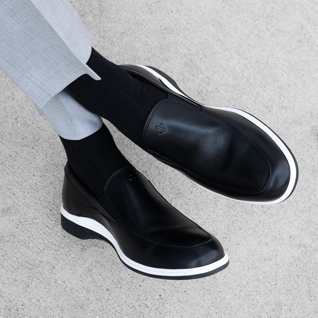 Slip On Sneakers for Men & Women - Comfortable Onyx Black Casual Shoes for Walking, Running & Daily Wear