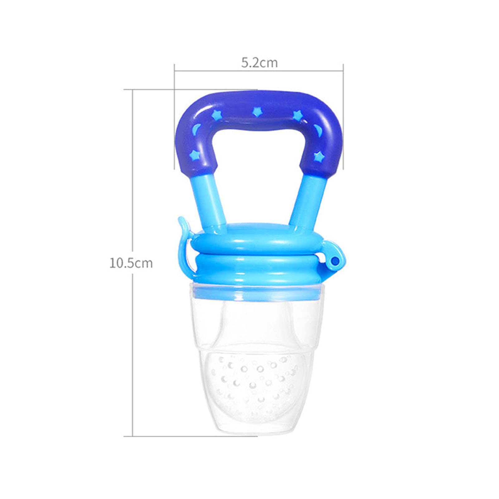Safe-O-Kid BPA-Free Baby Fruit & Food Feeder – Non-Toxic Silicone Teether for Fresh Fruits, Vegetables & Snacks – Perfect for Babies & Toddlers (Blue, Pack of 2) – Ideal for Teething Relief & Healthy Snacking On-The-Go